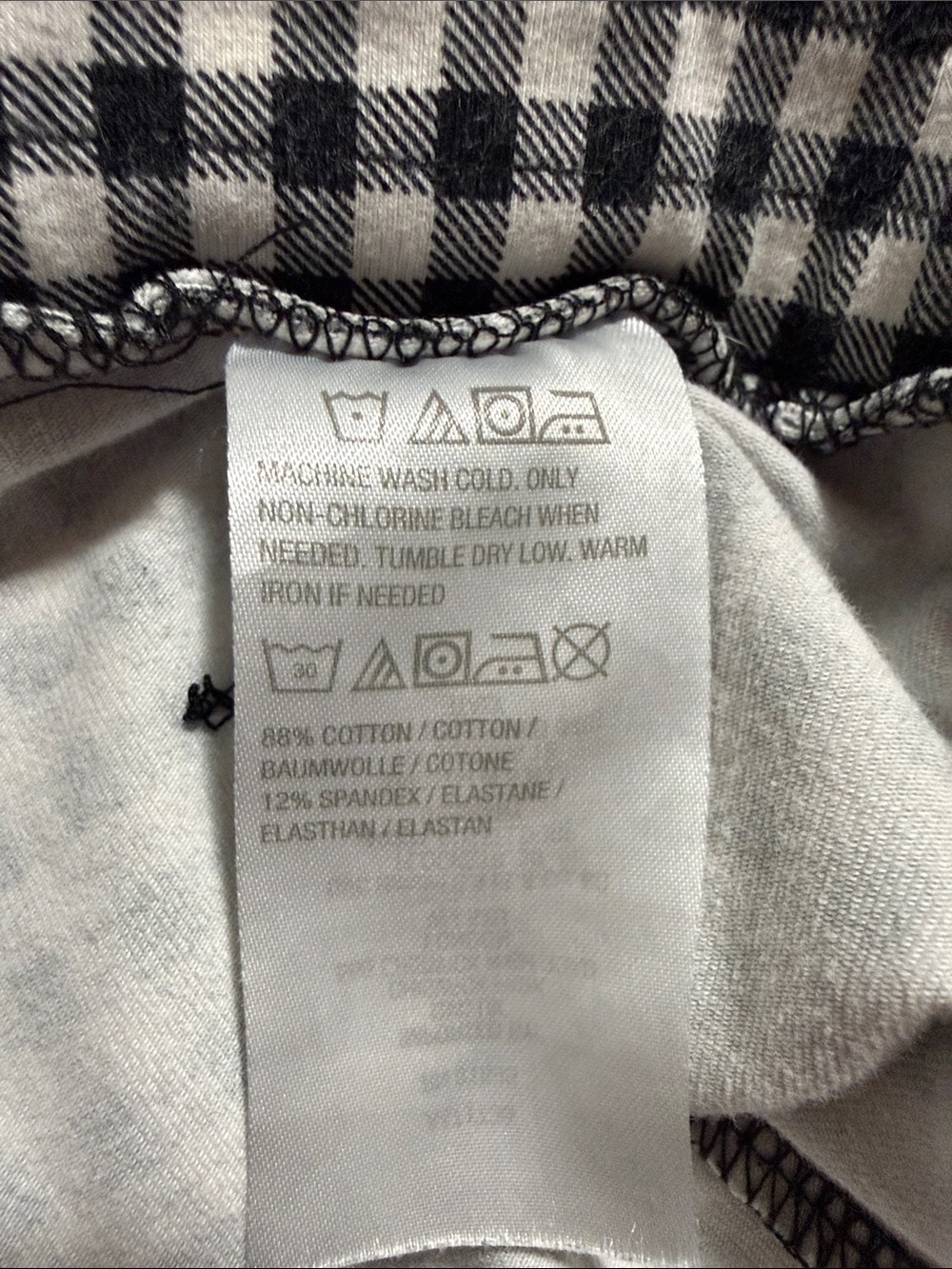 Susan Graver Black and White Gingham Cropped Pants - Picture 3 of 4